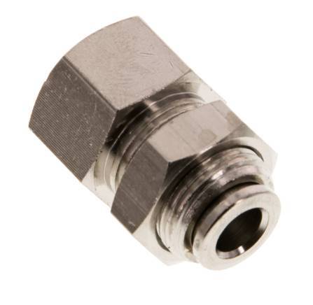 6mm x G1/8'' Messing Insteekfitting Binnendraad Schotdoorvoer NBR [2 Stuks]