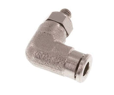 3mm x M 3 90 graden L-verbinding Messing Insteekfitting Buitendraad Draaibaar NBR