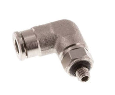 3mm x M 3 90 graden L-verbinding Messing Insteekfitting Buitendraad Draaibaar NBR