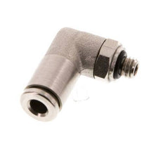 4mm x M 5 90 graden L-verbinding Messing Insteekfitting Buitendraad Draaibaar NBR [2 Stuks]