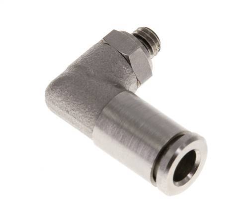 5mm x M 5 90 graden L-verbinding Messing Insteekfitting Buitendraad Draaibaar NBR [2 Stuks]