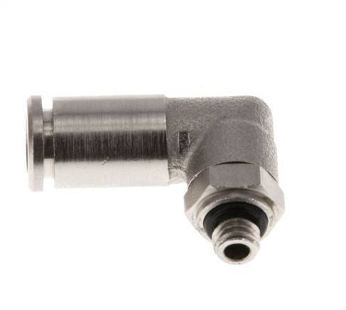 5mm x M 5 90 graden L-verbinding Messing Insteekfitting Buitendraad Draaibaar NBR [2 Stuks]