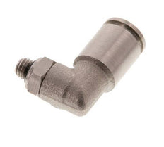 6mm x M 5 90 graden L-verbinding Messing Insteekfitting Buitendraad Draaibaar NBR [2 Stuks]