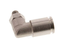 6mm x M 5 90 graden L-verbinding Messing Insteekfitting Buitendraad Draaibaar NBR [2 Stuks]