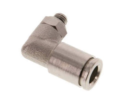 6mm x M 5 90 graden L-verbinding Messing Insteekfitting Buitendraad Draaibaar NBR [2 Stuks]