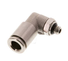 6mm x M 5 90 graden L-verbinding Messing Insteekfitting Buitendraad Draaibaar NBR [2 Stuks]