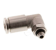 6mm x M 5 90 graden L-verbinding Messing Insteekfitting Buitendraad Draaibaar NBR [2 Stuks]