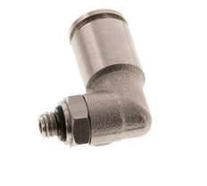 6mm x M 5 90 graden L-verbinding Messing Insteekfitting Buitendraad Draaibaar NBR [2 Stuks]