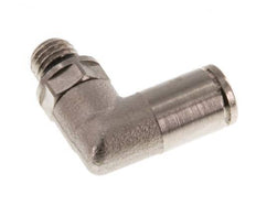 4mm x M 7 90 graden L-verbinding Messing Insteekfitting Buitendraad Draaibaar NBR [2 Stuks]