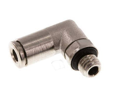 4mm x M 7 90 graden L-verbinding Messing Insteekfitting Buitendraad Draaibaar NBR [2 Stuks]