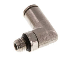 4mm x M 7 90 graden L-verbinding Messing Insteekfitting Buitendraad Draaibaar NBR [2 Stuks]