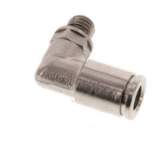 6mm x M 7 90deg Elbow Push-in Fitting with Male Threads Brass NBR Rotatable [2 Pieces]