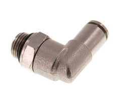 4mm x G1/8'' 90 graden L-verbinding Messing Insteekfitting Buitendraad Draaibaar NBR [2 Stuks]