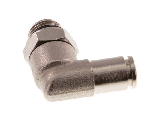 4mm x G1/8'' 90 graden L-verbinding Messing Insteekfitting Buitendraad Draaibaar NBR [2 Stuks]