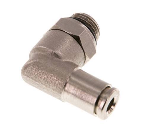 4mm x G1/8'' 90 graden L-verbinding Messing Insteekfitting Buitendraad Draaibaar NBR [2 Stuks]