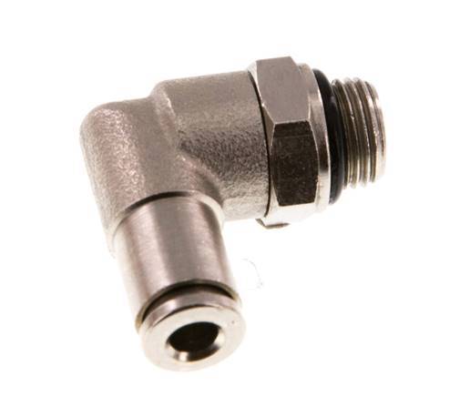 4mm x G1/8'' 90 graden L-verbinding Messing Insteekfitting Buitendraad Draaibaar NBR [2 Stuks]