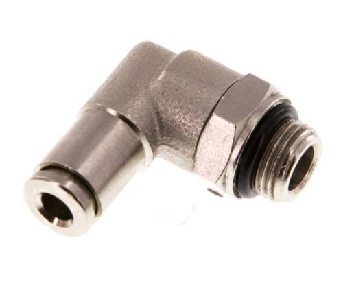 4mm x G1/8'' 90 graden L-verbinding Messing Insteekfitting Buitendraad Draaibaar NBR [2 Stuks]