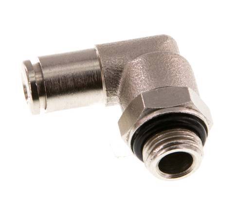 4mm x G1/8'' 90 graden L-verbinding Messing Insteekfitting Buitendraad Draaibaar NBR [2 Stuks]