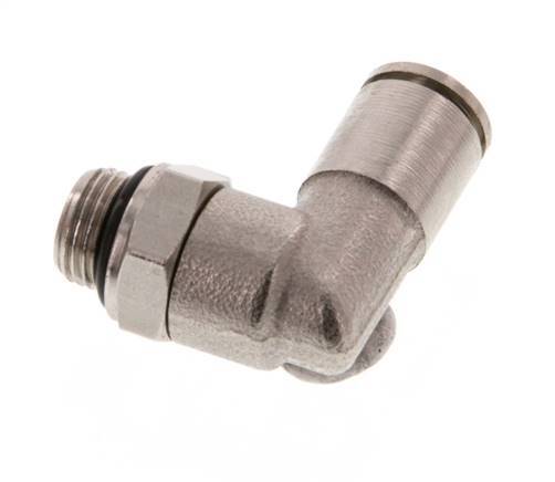 6mm x G1/8'' 90 graden L-verbinding Messing Insteekfitting Buitendraad Draaibaar NBR [2 Stuks]