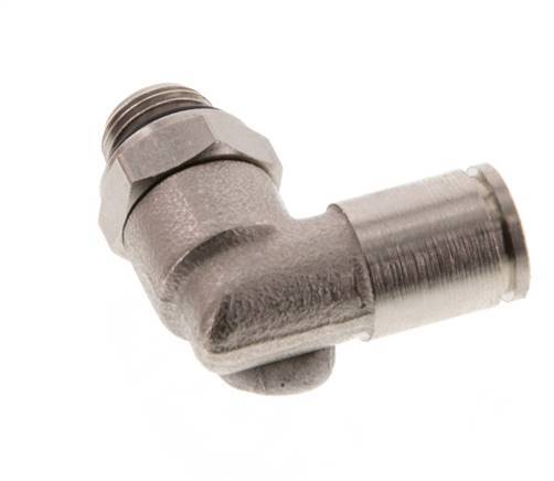 6mm x G1/8'' 90 graden L-verbinding Messing Insteekfitting Buitendraad Draaibaar NBR [2 Stuks]