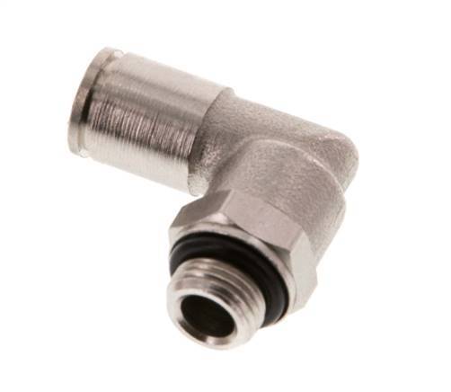 6mm x G1/8'' 90 graden L-verbinding Messing Insteekfitting Buitendraad Draaibaar NBR [2 Stuks]