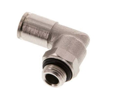 6mm x G1/8'' 90 graden L-verbinding Messing Insteekfitting Buitendraad Draaibaar NBR [2 Stuks]