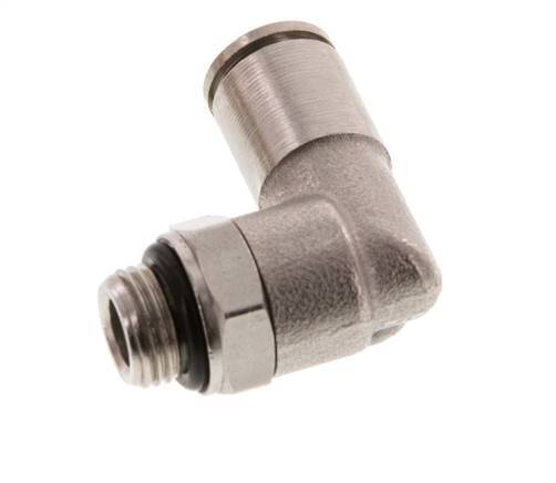 6mm x G1/8'' 90 graden L-verbinding Messing Insteekfitting Buitendraad Draaibaar NBR [2 Stuks]