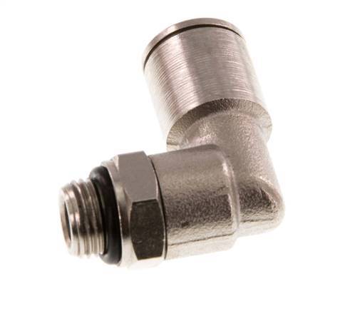 8mm x G1/8'' 90 graden L-verbinding Messing Insteekfitting Buitendraad Draaibaar NBR [2 Stuks]