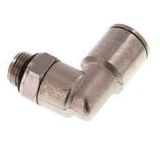 8mm x G1/8'' 90 graden L-verbinding Messing Insteekfitting Buitendraad Draaibaar NBR [2 Stuks]