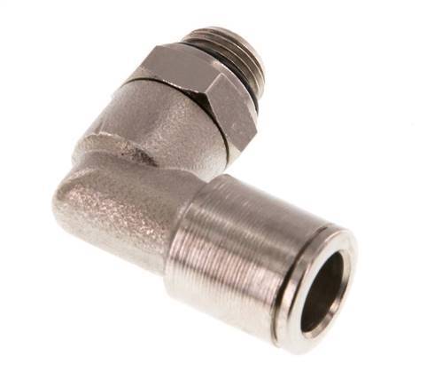 8mm x G1/8'' 90 graden L-verbinding Messing Insteekfitting Buitendraad Draaibaar NBR [2 Stuks]