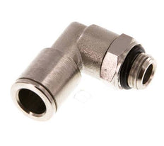 8mm x G1/8'' 90 graden L-verbinding Messing Insteekfitting Buitendraad Draaibaar NBR [2 Stuks]