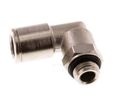 8mm x G1/8'' 90 graden L-verbinding Messing Insteekfitting Buitendraad Draaibaar NBR [2 Stuks]