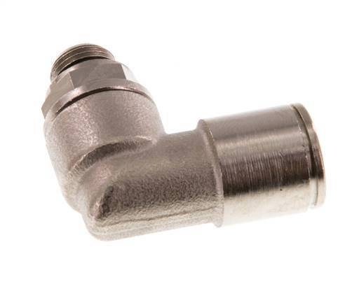10mm x G1/8'' 90 graden L-verbinding Messing Insteekfitting Buitendraad Draaibaar NBR