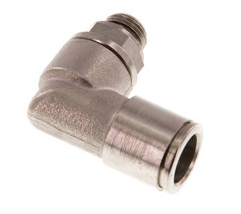10mm x G1/8'' 90 graden L-verbinding Messing Insteekfitting Buitendraad Draaibaar NBR
