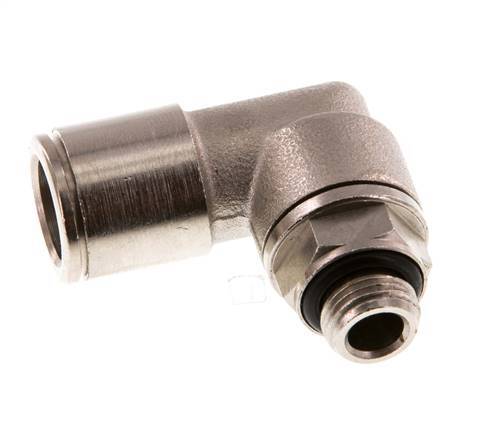 10mm x G1/8'' 90 graden L-verbinding Messing Insteekfitting Buitendraad Draaibaar NBR