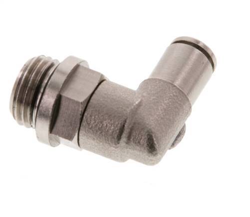 4mm x G1/4'' 90 graden L-verbinding Messing Insteekfitting Buitendraad Draaibaar NBR [2 Stuks]