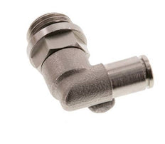 4mm x G1/4'' 90 graden L-verbinding Messing Insteekfitting Buitendraad Draaibaar NBR [2 Stuks]