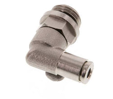 4mm x G1/4'' 90 graden L-verbinding Messing Insteekfitting Buitendraad Draaibaar NBR [2 Stuks]