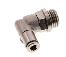 4mm x G1/4'' 90 graden L-verbinding Messing Insteekfitting Buitendraad Draaibaar NBR [2 Stuks]