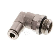 4mm x G1/4'' 90 graden L-verbinding Messing Insteekfitting Buitendraad Draaibaar NBR [2 Stuks]