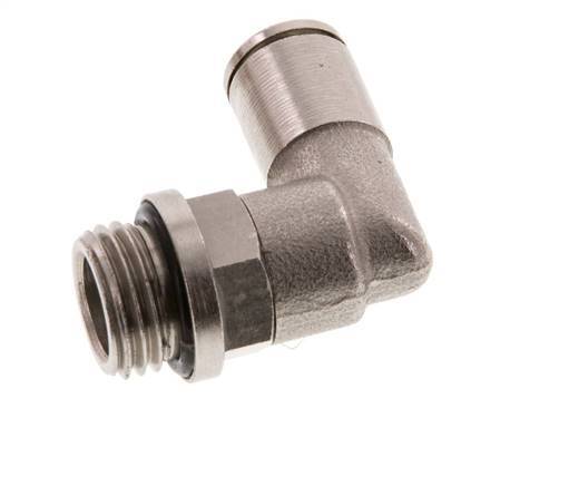 6mm x G1/4'' 90 graden L-verbinding Messing Insteekfitting Buitendraad Draaibaar NBR [2 Stuks]