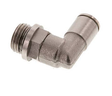 6mm x G1/4'' 90 graden L-verbinding Messing Insteekfitting Buitendraad Draaibaar NBR [2 Stuks]
