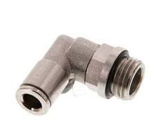 6mm x G1/4'' 90 graden L-verbinding Messing Insteekfitting Buitendraad Draaibaar NBR [2 Stuks]