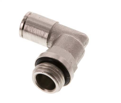 6mm x G1/4'' 90 graden L-verbinding Messing Insteekfitting Buitendraad Draaibaar NBR [2 Stuks]