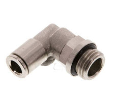 6mm x G1/4'' 90 graden L-verbinding Messing Insteekfitting Buitendraad Draaibaar NBR [2 Stuks]