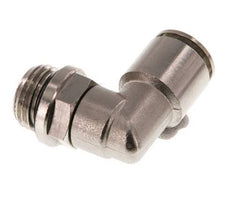 8mm x G1/4'' 90 graden L-verbinding Messing Insteekfitting Buitendraad Draaibaar NBR [2 Stuks]