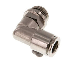 8mm x G1/4'' 90 graden L-verbinding Messing Insteekfitting Buitendraad Draaibaar NBR [2 Stuks]