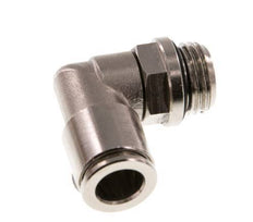8mm x G1/4'' 90 graden L-verbinding Messing Insteekfitting Buitendraad Draaibaar NBR [2 Stuks]