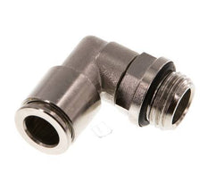 8mm x G1/4'' 90 graden L-verbinding Messing Insteekfitting Buitendraad Draaibaar NBR [2 Stuks]