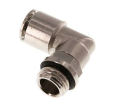 8mm x G1/4'' 90 graden L-verbinding Messing Insteekfitting Buitendraad Draaibaar NBR [2 Stuks]
